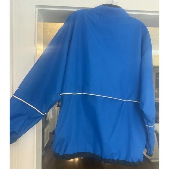 Nike Pullover Athletic Royal Blue & Black Windbreaker 1/2 zip. Poly. Mens. XL - Picture 3 of 11